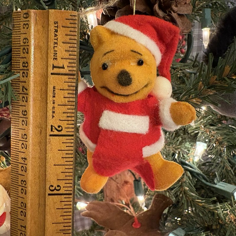 Vintage Disney Winnie the Pooh Christmas Ornaments Lot of 7 Felt Taiwan