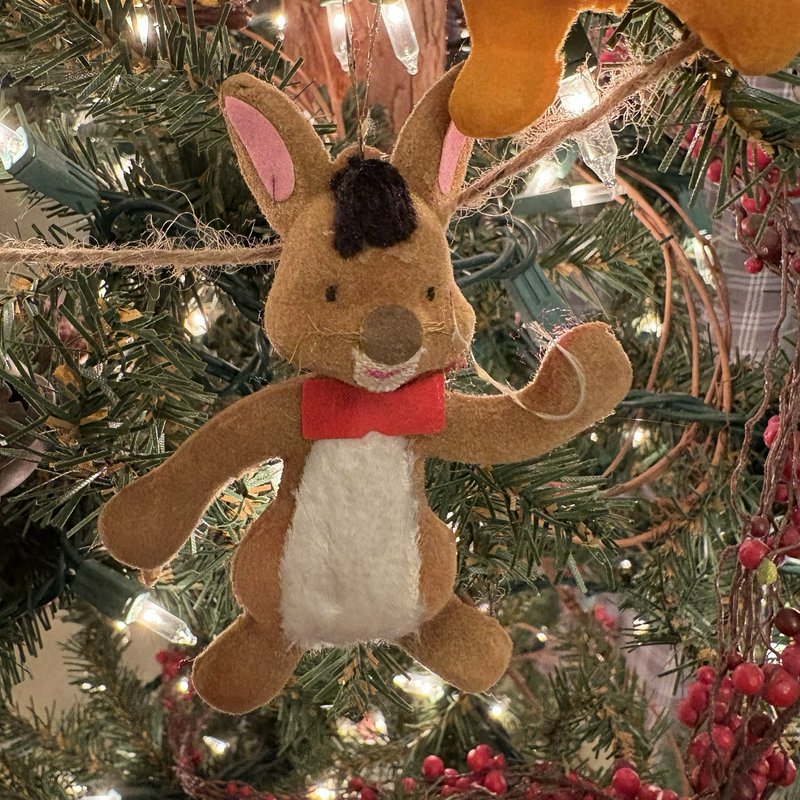 Vintage Disney Winnie the Pooh Christmas Ornaments Lot of 7 Felt Taiwan