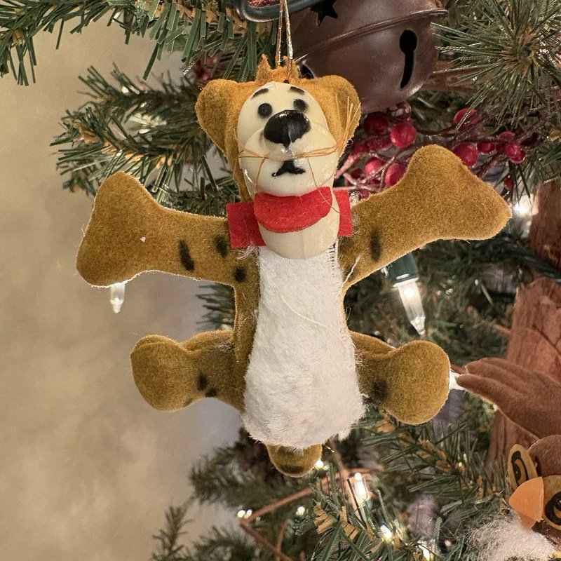 Vintage Disney Winnie the Pooh Christmas Ornaments Lot of 7 Felt Taiwan