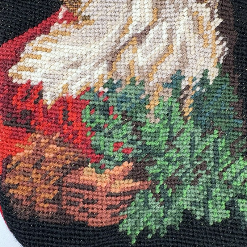 Old World Santa Needlepoint Stocking 16” Tapestry Traditions Peking Handicraft