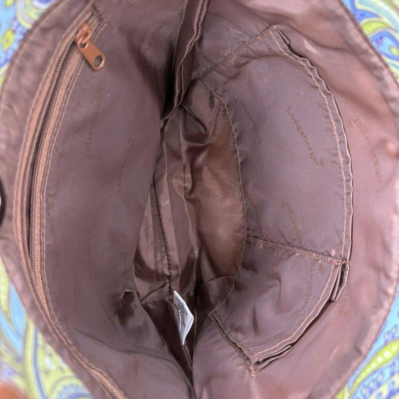 Longaberger Homestead Blue Green Paisley Shoulder Bag Purse Tote & Lipstick Case