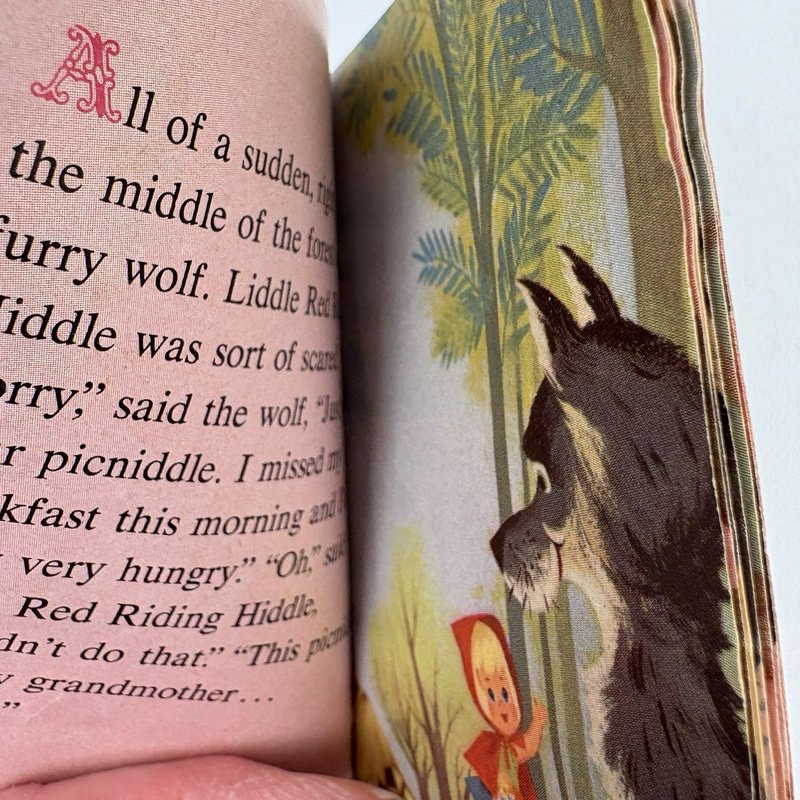 1966 Mattel Storybook Kiddles Liddle Red Riding Hiddle Doll Wolf & Book
