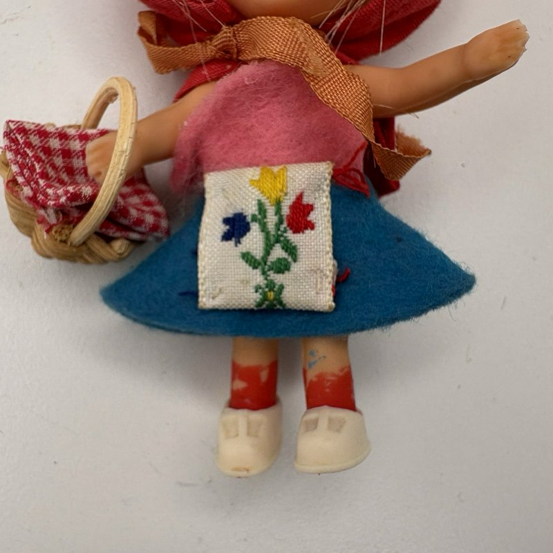 1966 Mattel Storybook Kiddles Liddle Red Riding Hiddle Doll Wolf & Book