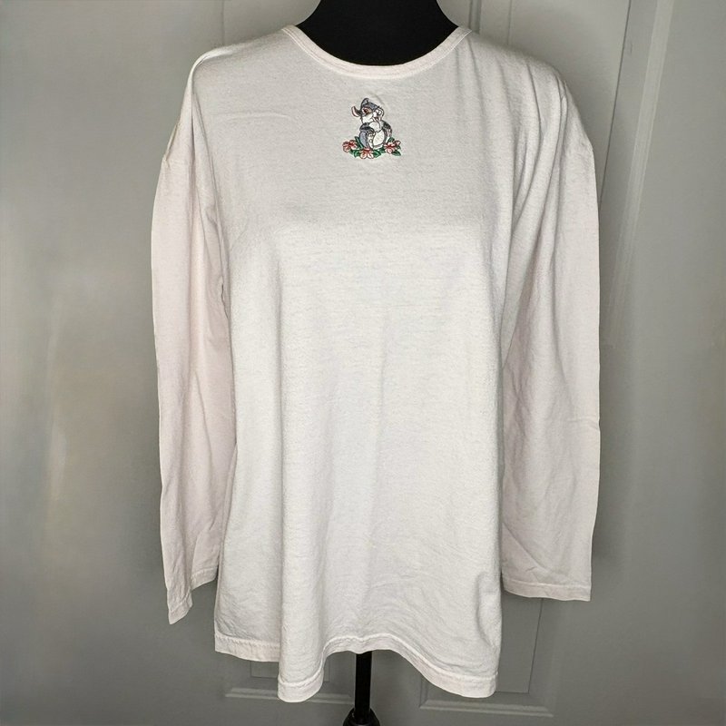 Vintage Disney Catalog Thumper Embroidered Long Sleeve Shirt Large "Made in USA"