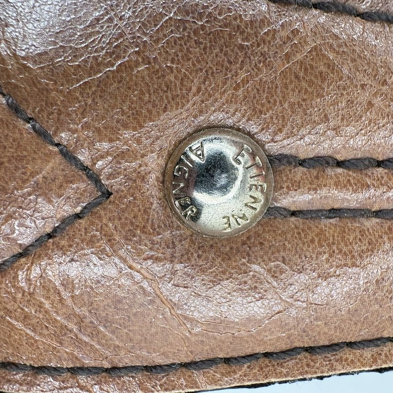 Etienne Aigner Y2K Patchwork Fabric & Leather Hobo Shoulder Bag Multicolor