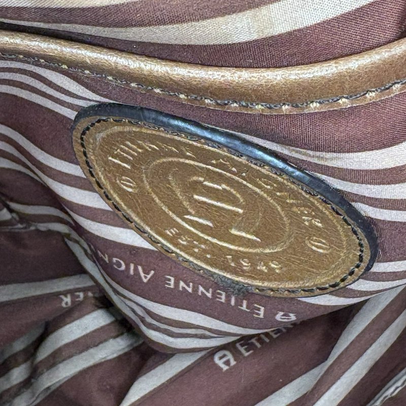 Etienne Aigner Y2K Patchwork Fabric & Leather Hobo Shoulder Bag Multicolor