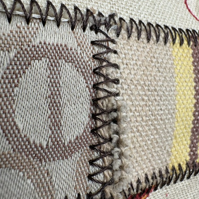 Etienne Aigner Y2K Patchwork Fabric & Leather Hobo Shoulder Bag Multicolor