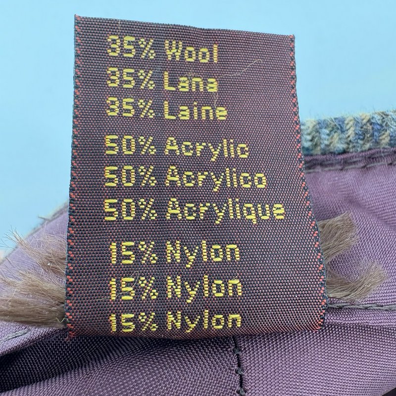 Vintage 90s Dorfman Pacific Wool Tweed Newsboy Cap Brown Plaid Medium 1995