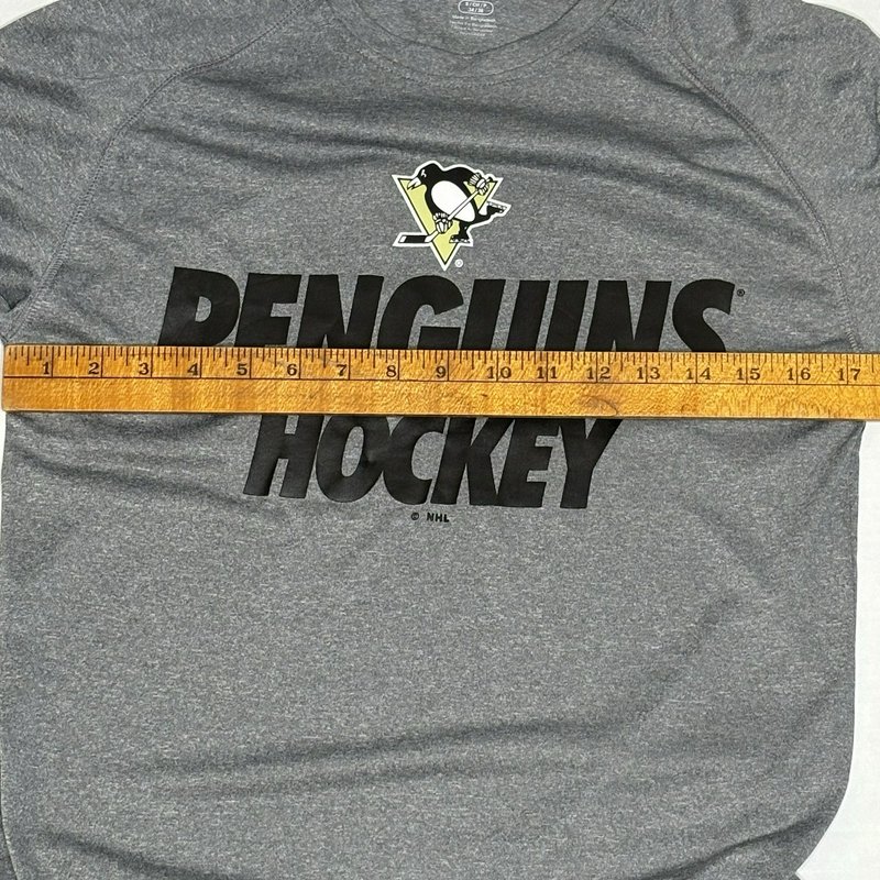 Pittsburgh Penguins Hockey Men's Gray Long Sleeve Performance Shirt Small NWT