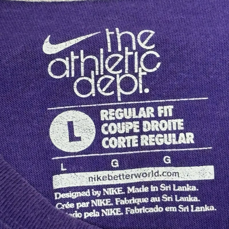 Nike The Athletic Dept Purple T-Shirt Blue Orange Logo Men’s Large Retro 2010s