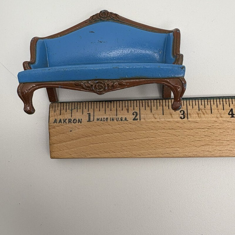 Vintage Mattel The Littles Metal Dollhouse Furniture Lot Sofa Dresser Armoire HK