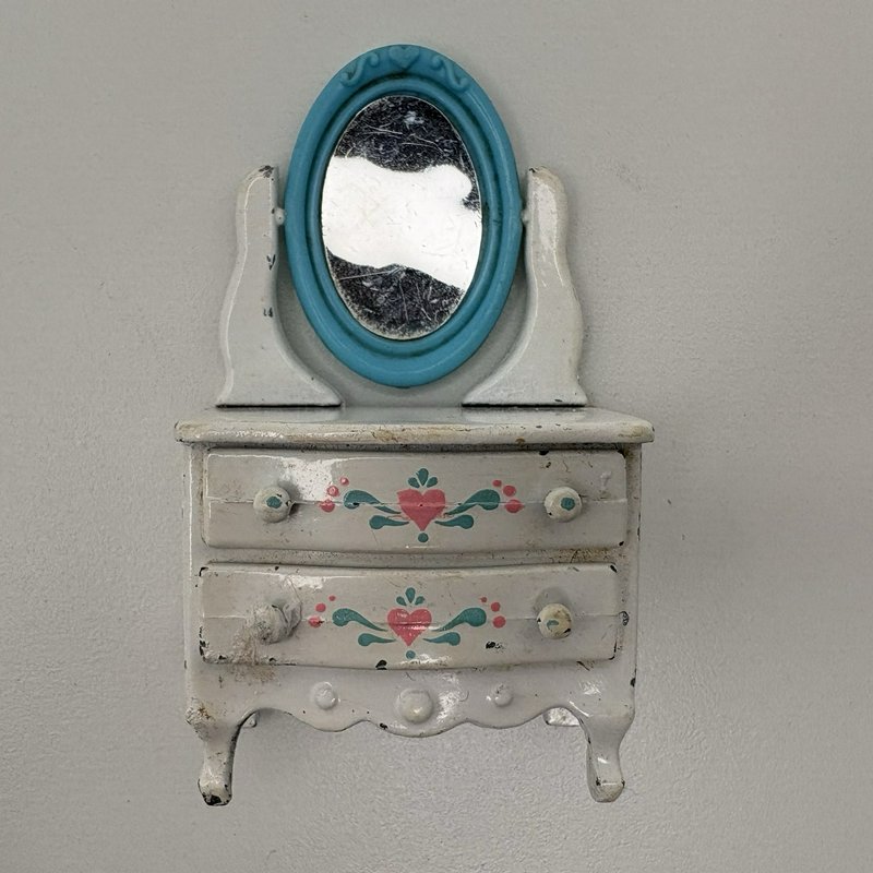 Vintage Mattel The Littles Metal Dollhouse Furniture Lot Sofa Dresser Armoire HK