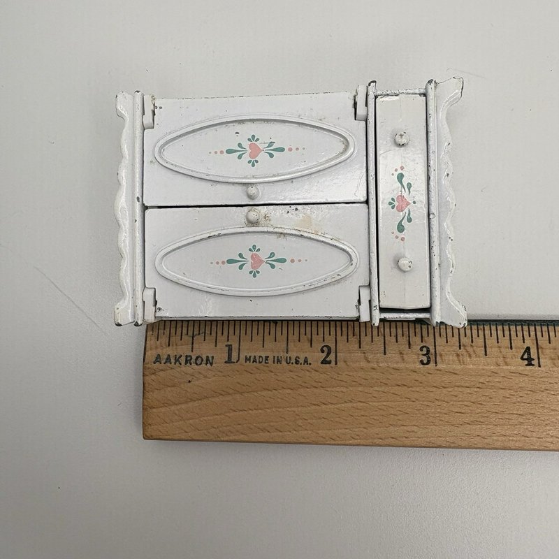 Vintage Mattel The Littles Metal Dollhouse Furniture Lot Sofa Dresser Armoire HK