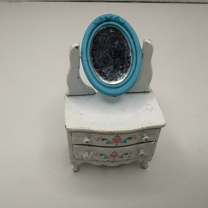 Vintage Mattel The Littles Metal Dollhouse Furniture Lot Sofa Dresser Armoire HK