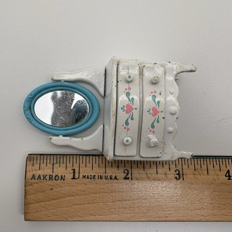 Vintage Mattel The Littles Metal Dollhouse Furniture Lot Sofa Dresser Armoire HK