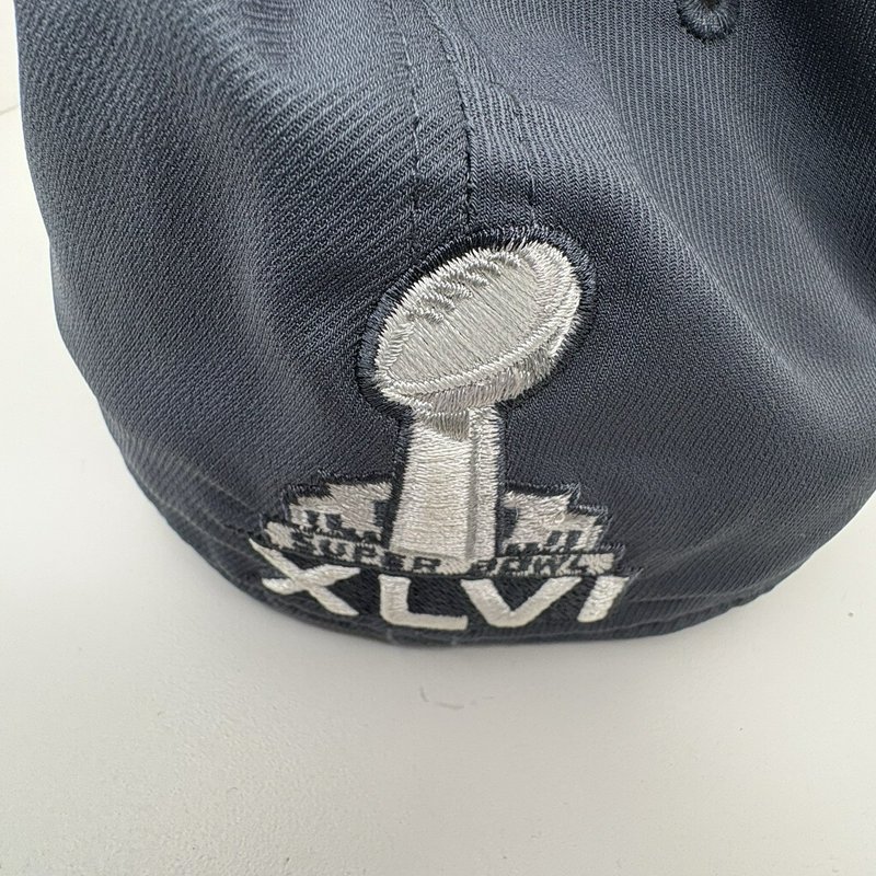 NY Giants Super Bowl XLVI Champions Hat Reebok On Field FITMAX 70 OSFA Navy