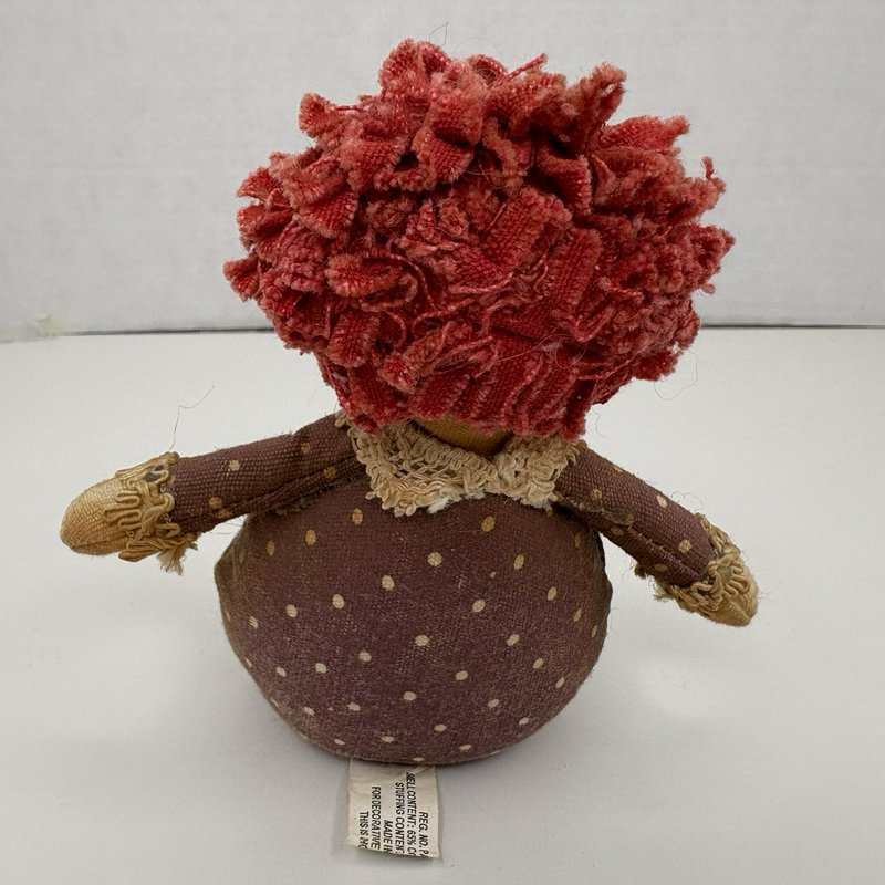 Primitive Mini Rag Doll 5” Weighted Bottom Shelf Sitter Country Rustic Decor