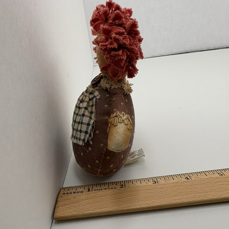 Primitive Mini Rag Doll 5” Weighted Bottom Shelf Sitter Country Rustic Decor