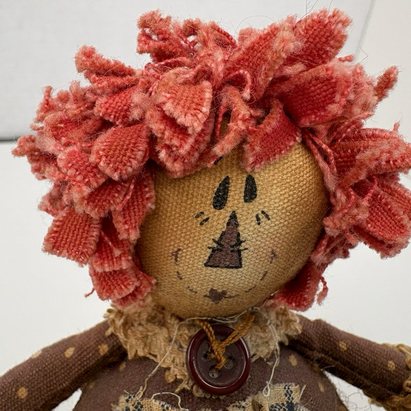 Primitive Mini Rag Doll 5” Weighted Bottom Shelf Sitter Country Rustic Decor