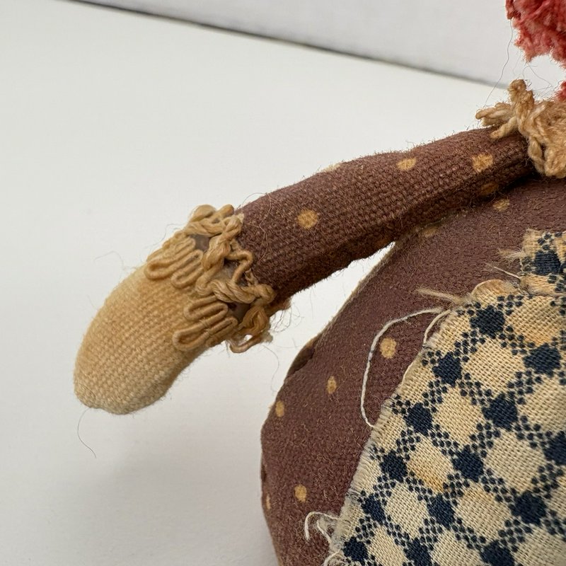 Primitive Mini Rag Doll 5” Weighted Bottom Shelf Sitter Country Rustic Decor