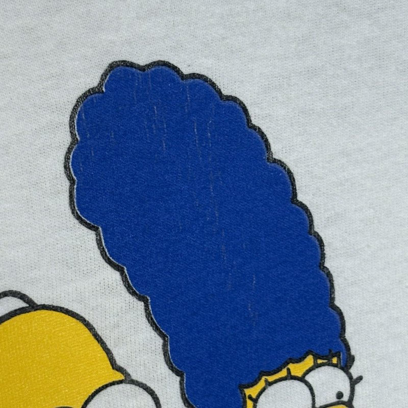 The Simpsons Family Couch Scene T-Shirt White Graphic Tee 2012 Size M