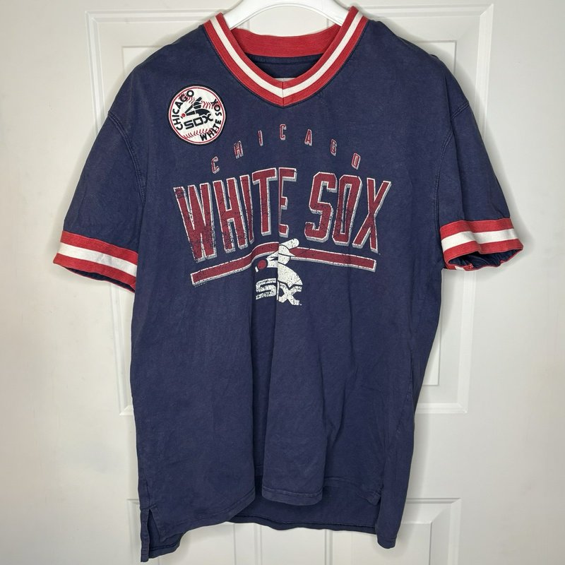 Chicago White Sox G-III Carl Banks V-Neck Jersey Style Shirt XXL Blue Red 2013