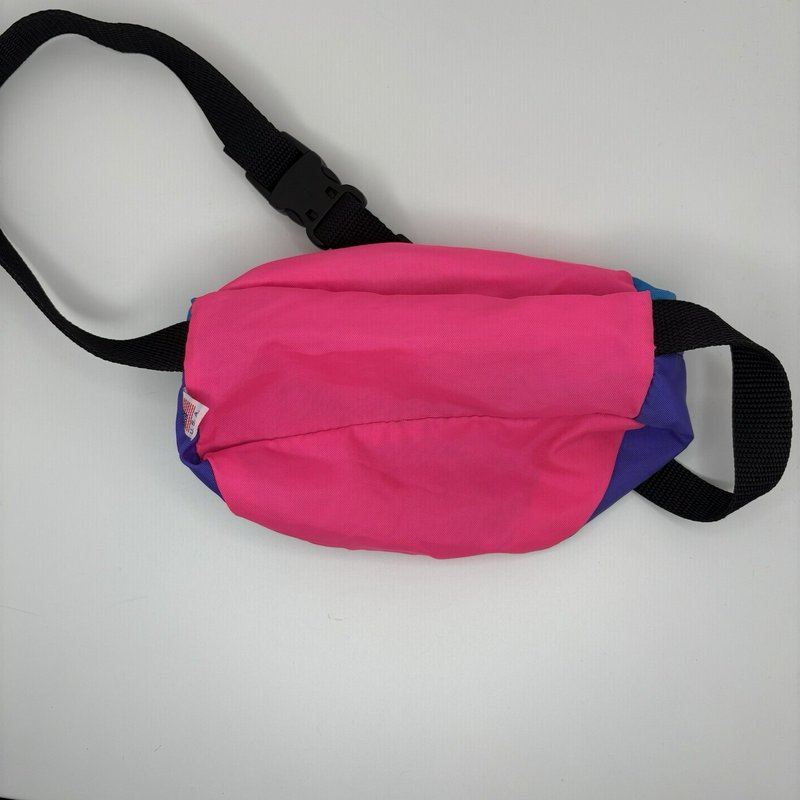 Vintage The North Face USA Waist Pack Fanny Pack Colorblock Pink Blue Purple 90s