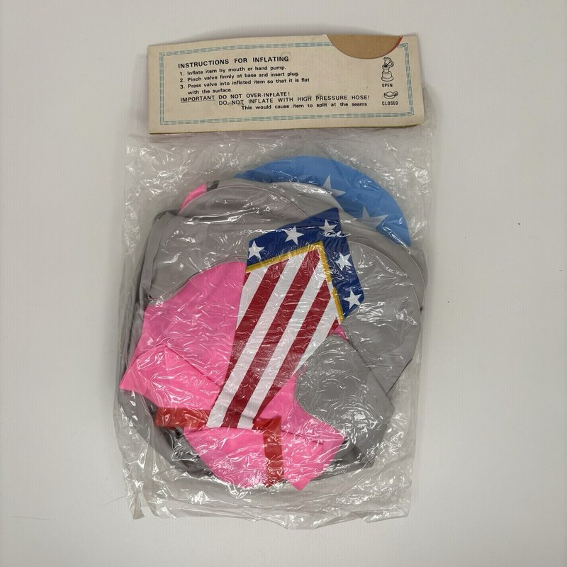 Vintage Mr. G.O.P. Elephant Vinyl Inflatable Political Toy Sealed 1970s Taiwan