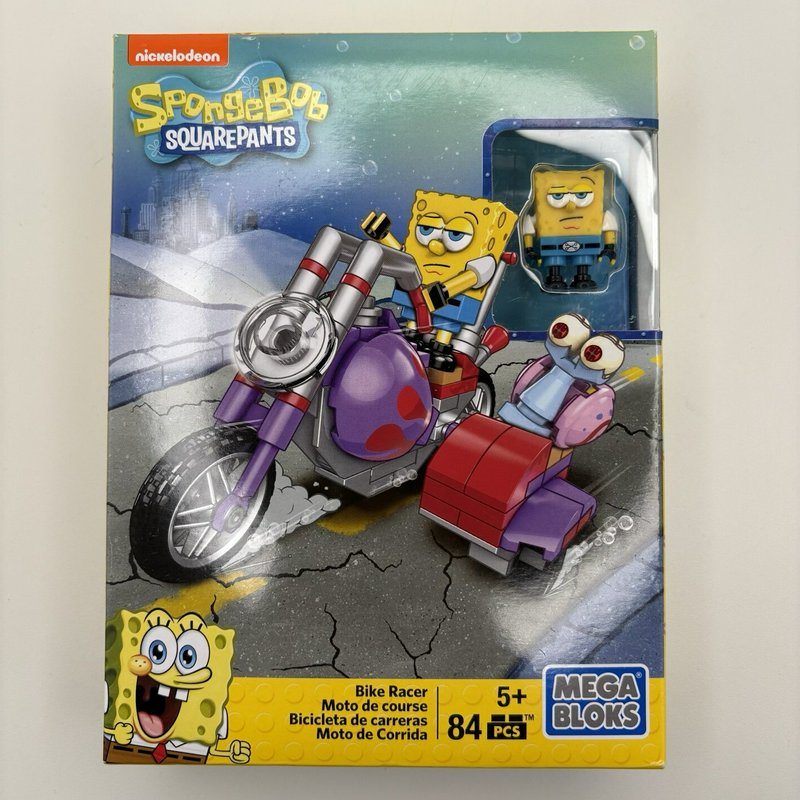 SpongeBob Mega Bloks Bike Racer CNF66 84-Pc Set Factory Sealed Retired