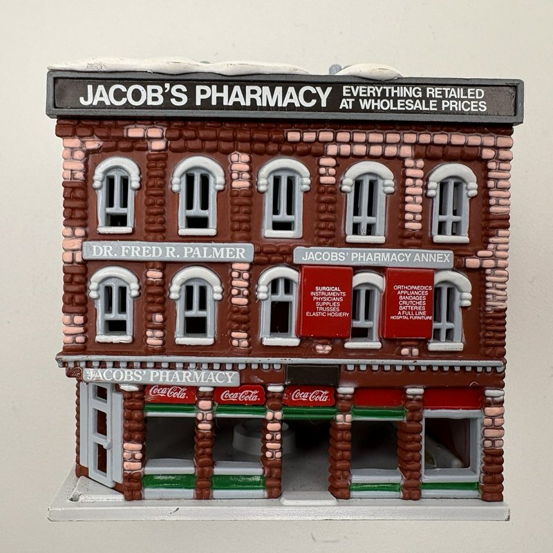 Coca-Cola Town Square Hanging Village Ornaments Lot of 4 w/ Truck 1991