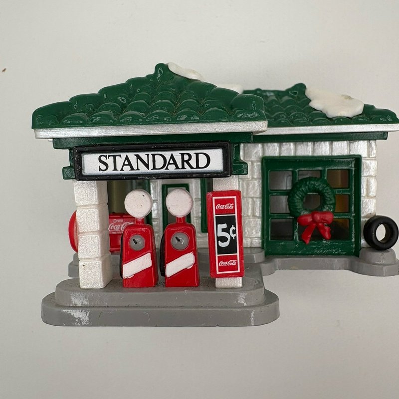 Coca-Cola Town Square Hanging Village Ornaments Lot of 4 w/ Truck 1991