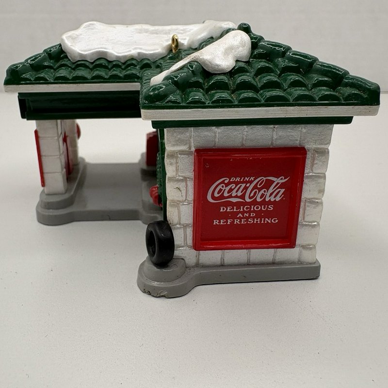 Coca-Cola Town Square Hanging Village Ornaments Lot of 4 w/ Truck 1991