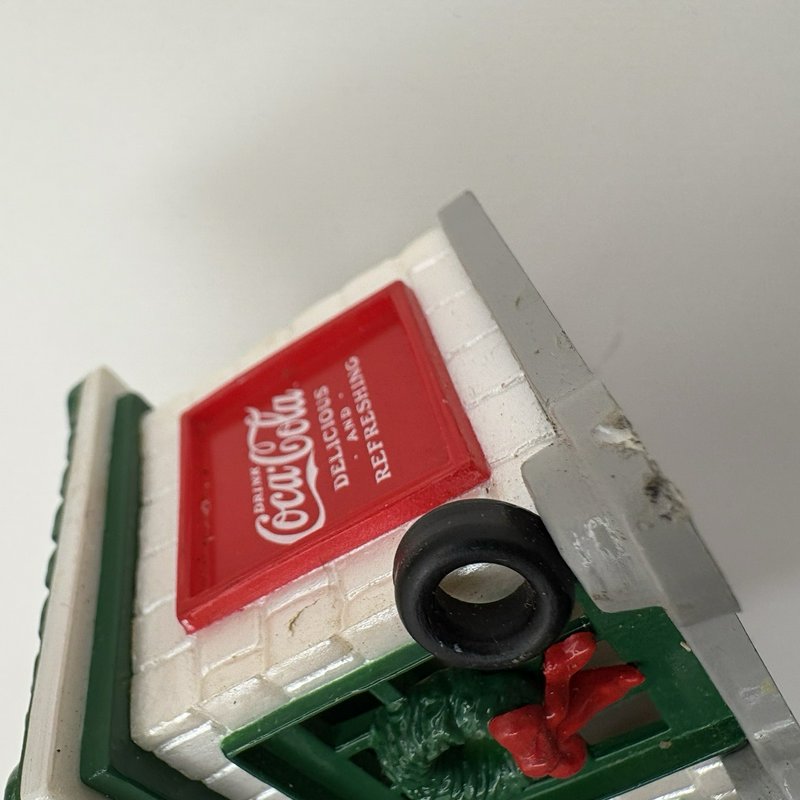 Coca-Cola Town Square Hanging Village Ornaments Lot of 4 w/ Truck 1991