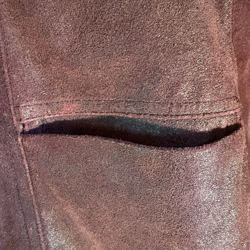 GUESS Women’s Burgundy Suede Leather Blazer Jacket Size M Vintage Y2K Western