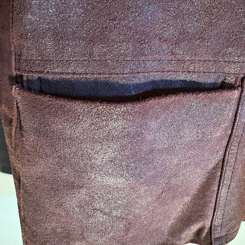 GUESS Women’s Burgundy Suede Leather Blazer Jacket Size M Vintage Y2K Western