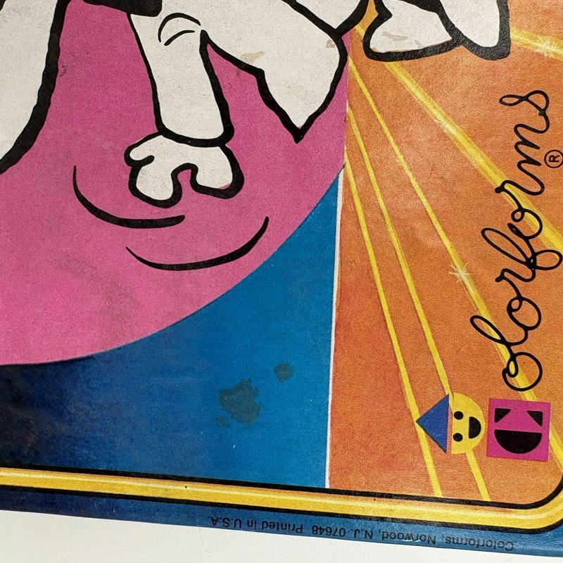 1978 Colorforms Disco Snoopy Play Set Peanuts Vintage Complete Scene Board
