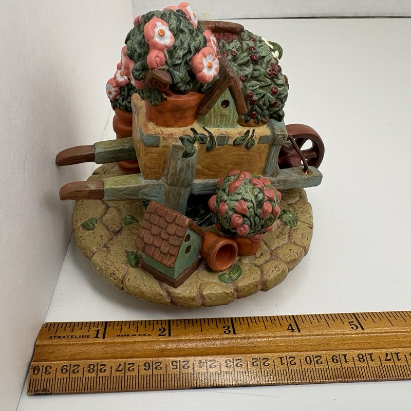 Rebecca Carter Garden Wall Cap Candle Jar Lid Topper 81-6571 2001 Fits 3”