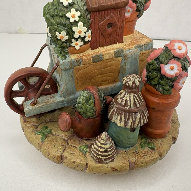 Rebecca Carter Garden Wall Cap Candle Jar Lid Topper 81-6571 2001 Fits 3”