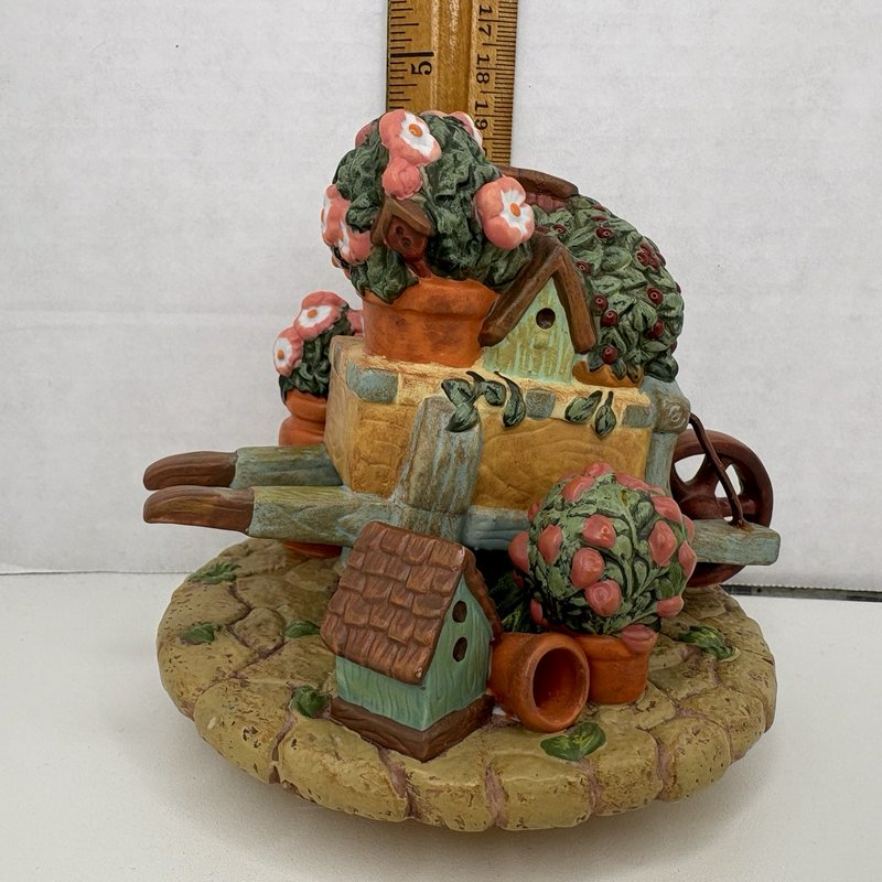 Rebecca Carter Garden Wall Cap Candle Jar Lid Topper 81-6571 2001 Fits 3”