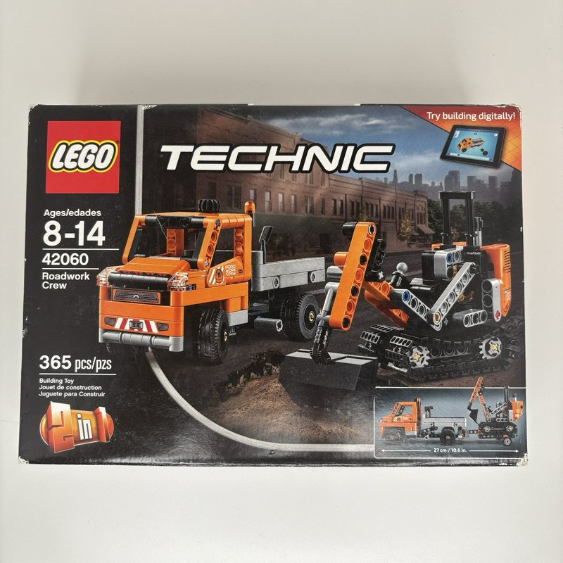 LEGO Technic 42060 Roadwork Crew Truck & Excavator Set Sealed Retired Box Wear