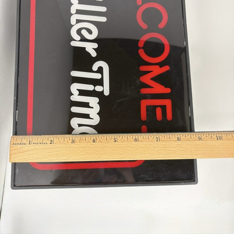 Vintage 1984 "Welcome to Miller Time" Backlit Beer Bar Sign Working