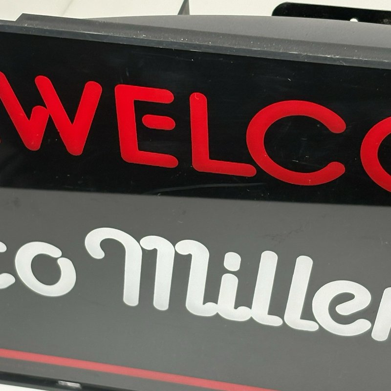 Vintage 1984 "Welcome to Miller Time" Backlit Beer Bar Sign Working