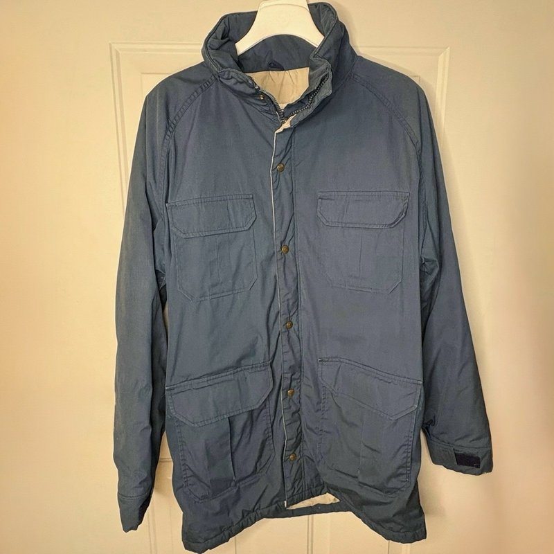 Woolrich Thinsulate Field Jacket Slate Blue Men’s Vintage Insulated Coat Medium