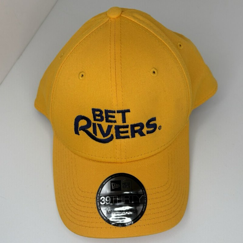 BetRivers New Era 39THIRTY Stretch Fit Hat Yellow Medium/Large 2019