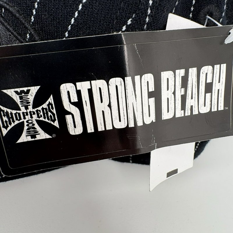 West Coast Choppers Strong Beach Pinstripe Hat Black L/XL Jesse James NWT