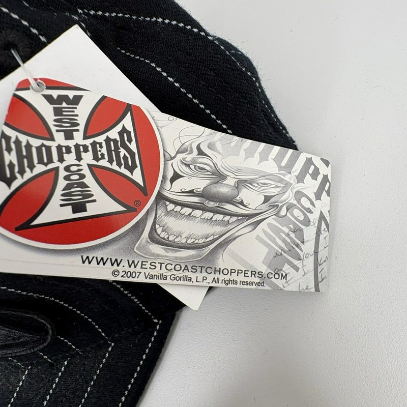 West Coast Choppers Strong Beach Pinstripe Hat Black L/XL Jesse James NWT