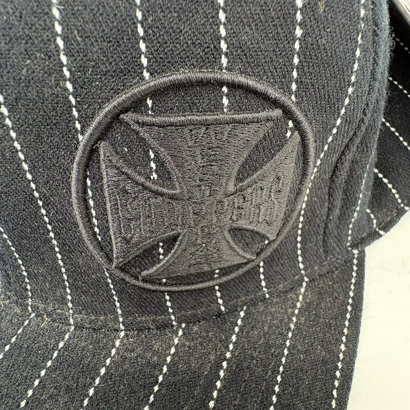 West Coast Choppers Strong Beach Pinstripe Hat Black L/XL Jesse James NWT