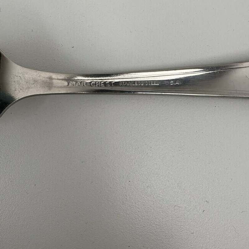 Mar-Crest Atomic Star Stainless Steel Flatware 5-Pc Place Setting USA Vintage