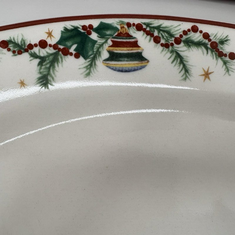 Farberware Holiday Treats 14” Oval Platter 2125 Christmas Ornaments NIB 2007