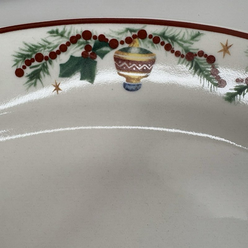 Farberware Holiday Treats 14” Oval Platter 2125 Christmas Ornaments NIB 2007